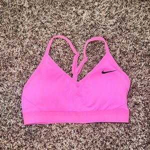 Pink Nike dry fit sports bra